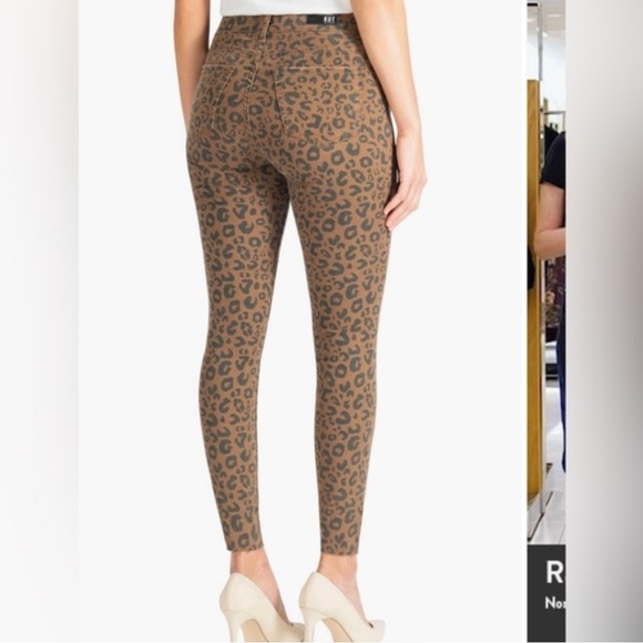 NWT Kut From the Kloth Donna Leopard Print High Waist Skinny Ankle jeans - Picture 3 of 14